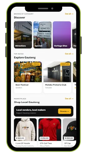 The Visit Gauteng app