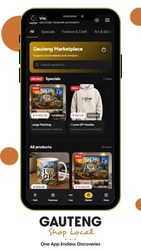 The Visit Gauteng app