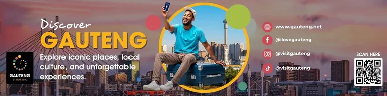 Discover Gauteng. Explore iconic places, local culture and unforgettable experiences. www.gauteng.net, @ilovegauteng, @visitgauteng.